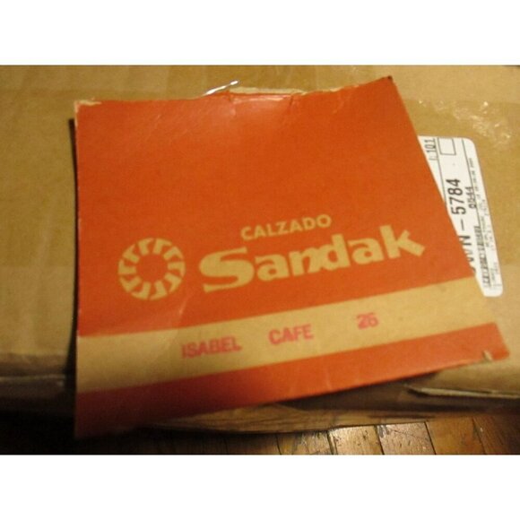 Vintage Womens Sandals 9 US 26 mexico Sandak Molded Rubber Brown Isabel NOS - Picture 10 of 10